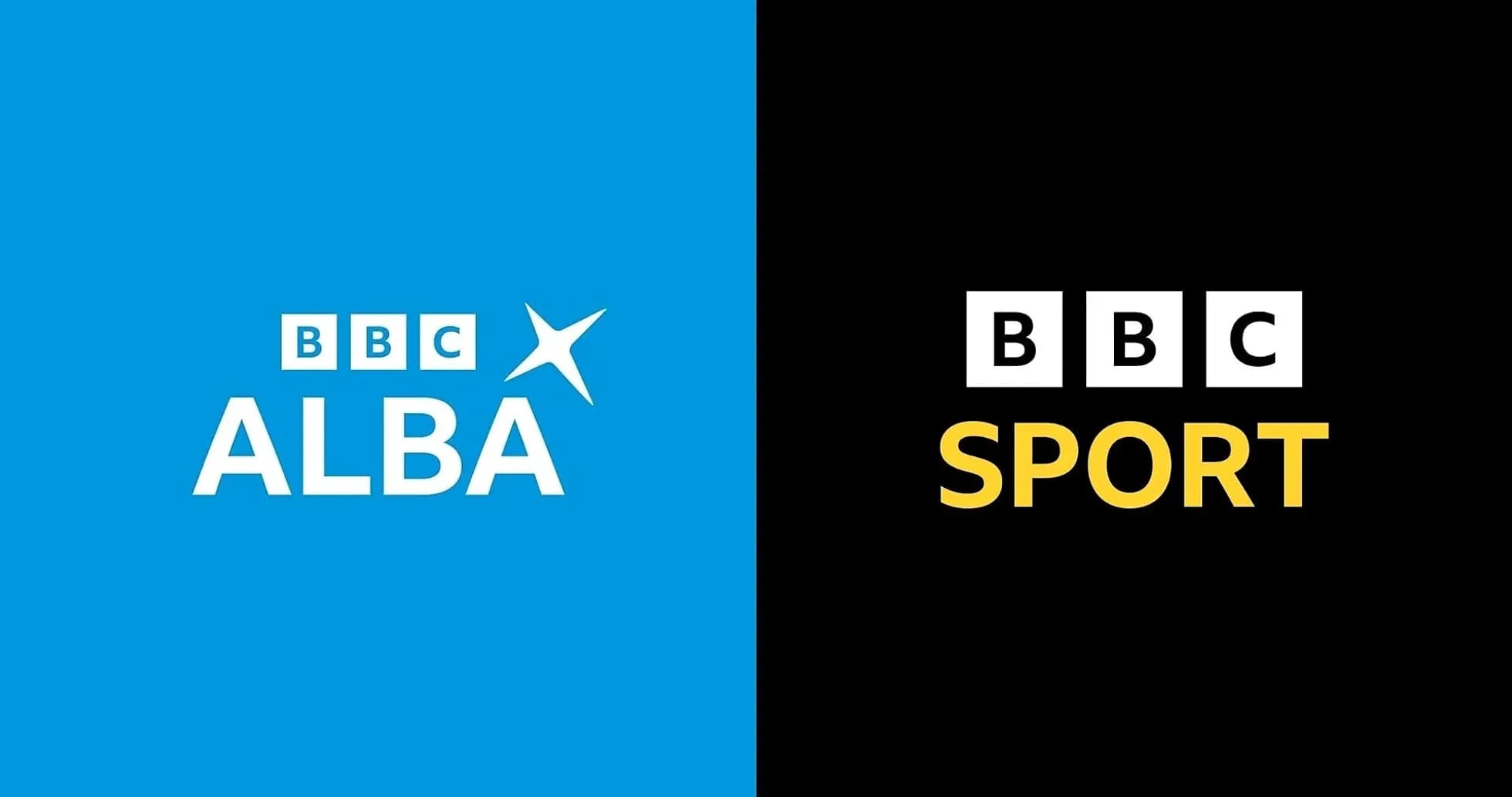 BBC Alba and BBC Sport logos on contrasting backgrounds BBC Alba and BBC Sport logos on contrasting backgrounds