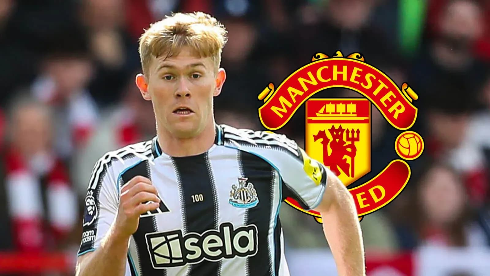 Futbolchi Newcastle formasida maydonda harakatda Futbolchi Newcastle formasida maydonda harakatda