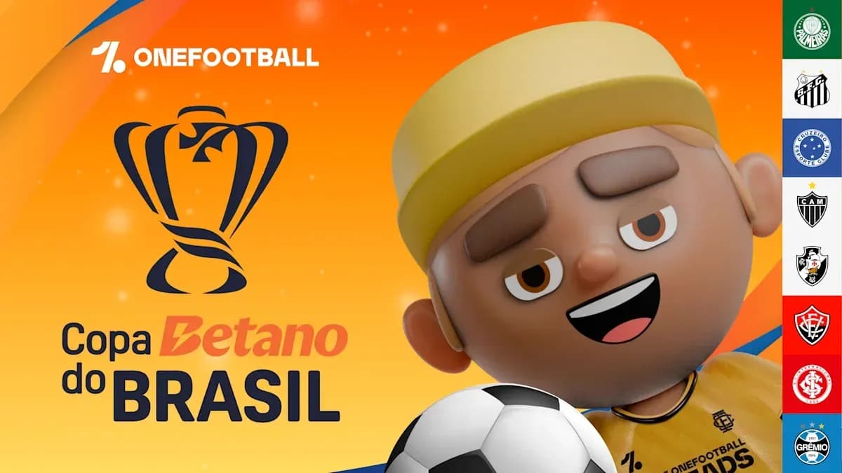 Copa Betano do Brasil logo with animated character Copa Betano do Brasil logo with animated character