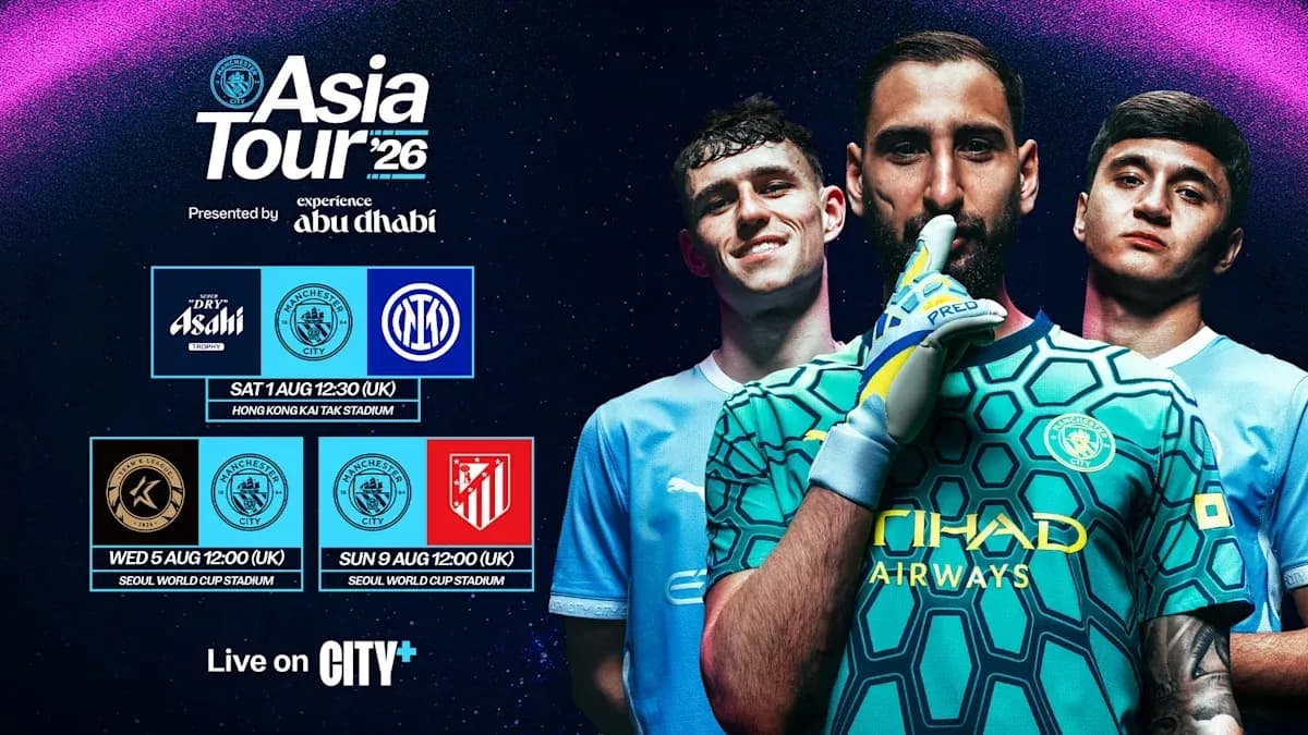Manchester City players promoting Asia Tour 2026 Manchester City players promoting Asia Tour 2026