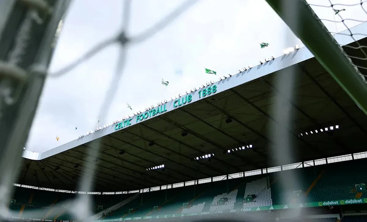 Celtic Park stadium view from behind the goal Celtic Park stadium view from behind the goal