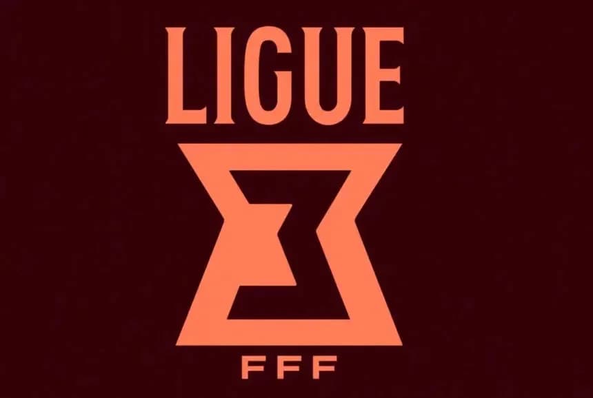 Ligue 3 logo with FFF branding Ligue 3 logo with FFF branding