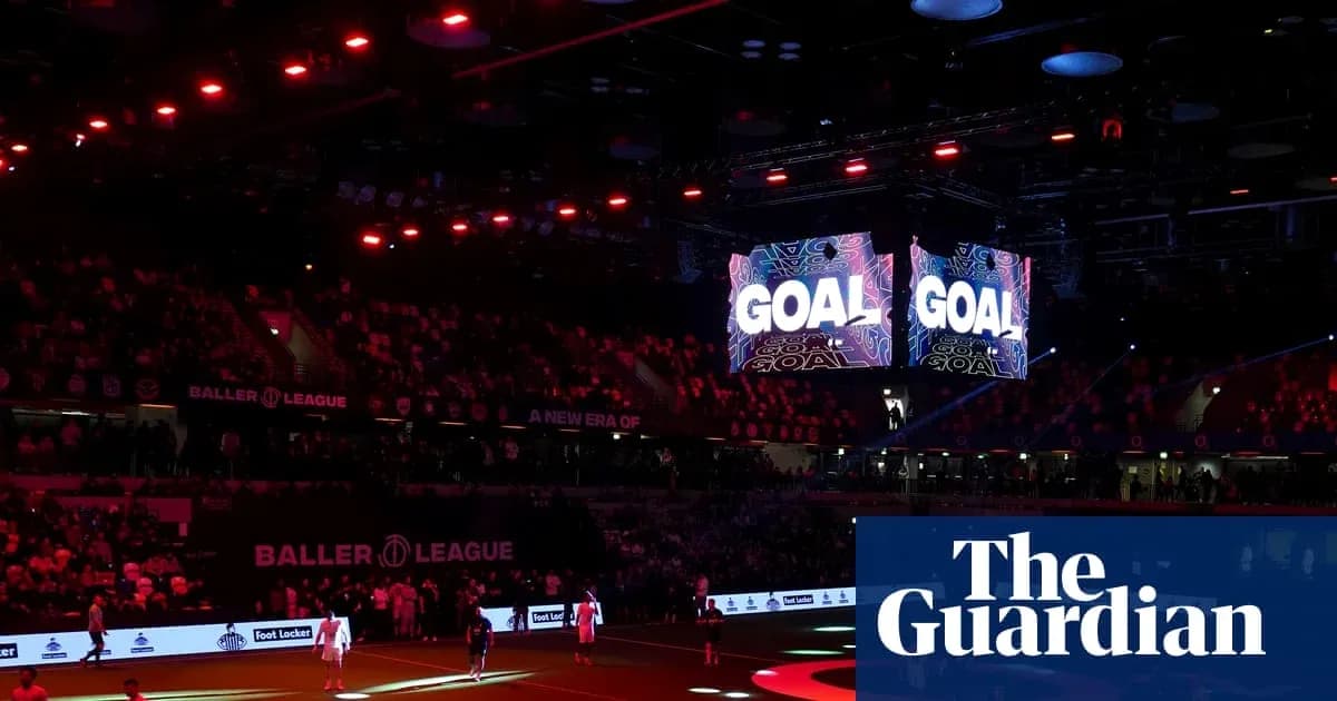 Arena celebrating a goal during Baller League event Arena celebrating a goal during Baller League event