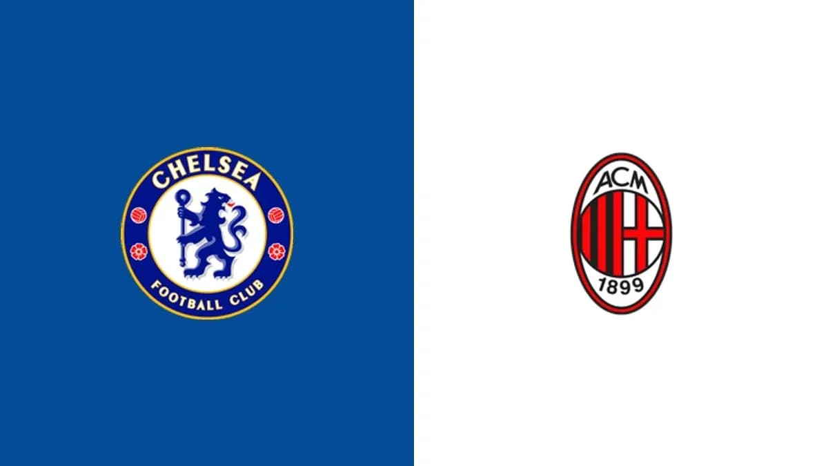 Logos of Chelsea FC and AC Milan Logos of Chelsea FC and AC Milan