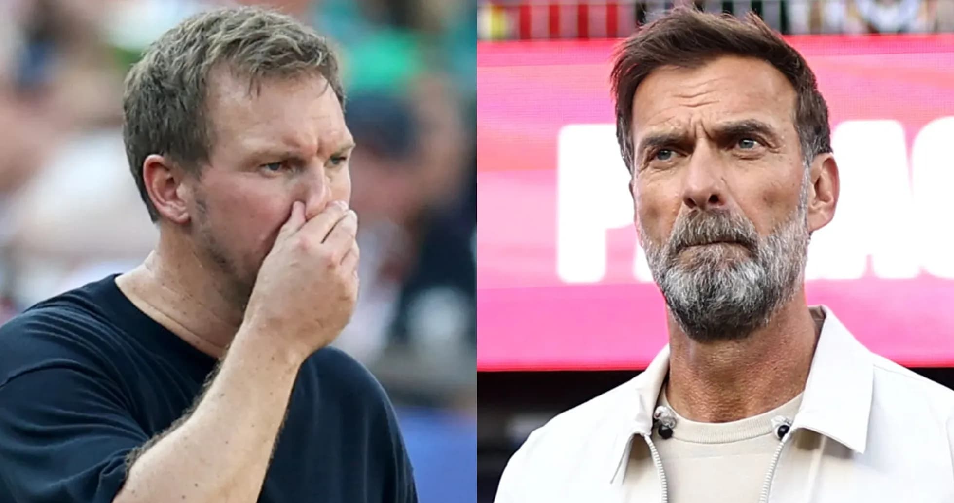 Two coaches observing the match during gameplay Two coaches observing the match during gameplay