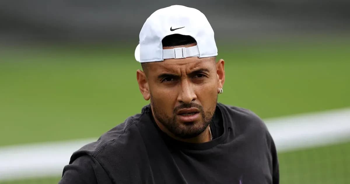 Tennis player wearing a cap on the court Tennis player wearing a cap on the court