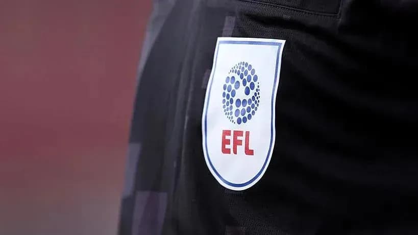 EFL logo on a black sports uniform EFL logo on a black sports uniform