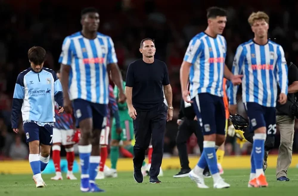 Coventry City players walking off the pitch after match Coventry City players walking off the pitch after match