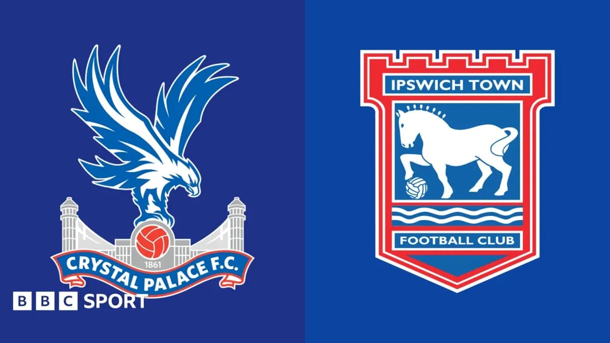 Logos of Crystal Palace and Ipswich Town football clubs Logos of Crystal Palace and Ipswich Town football clubs
