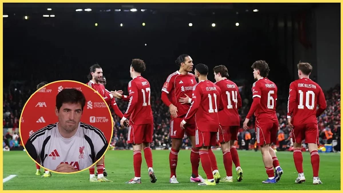 Liverpool players celebrating a goal on the pitch Liverpool players celebrating a goal on the pitch