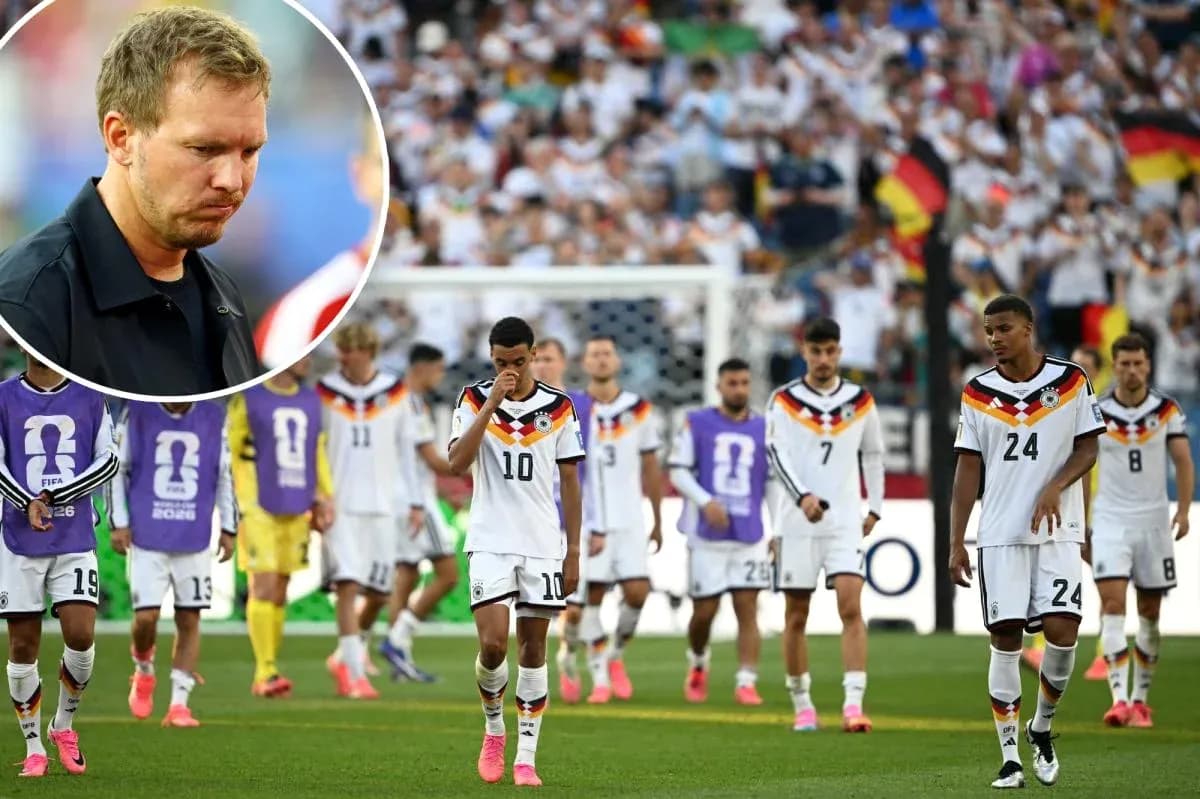 German team walking off the pitch after match German team walking off the pitch after match