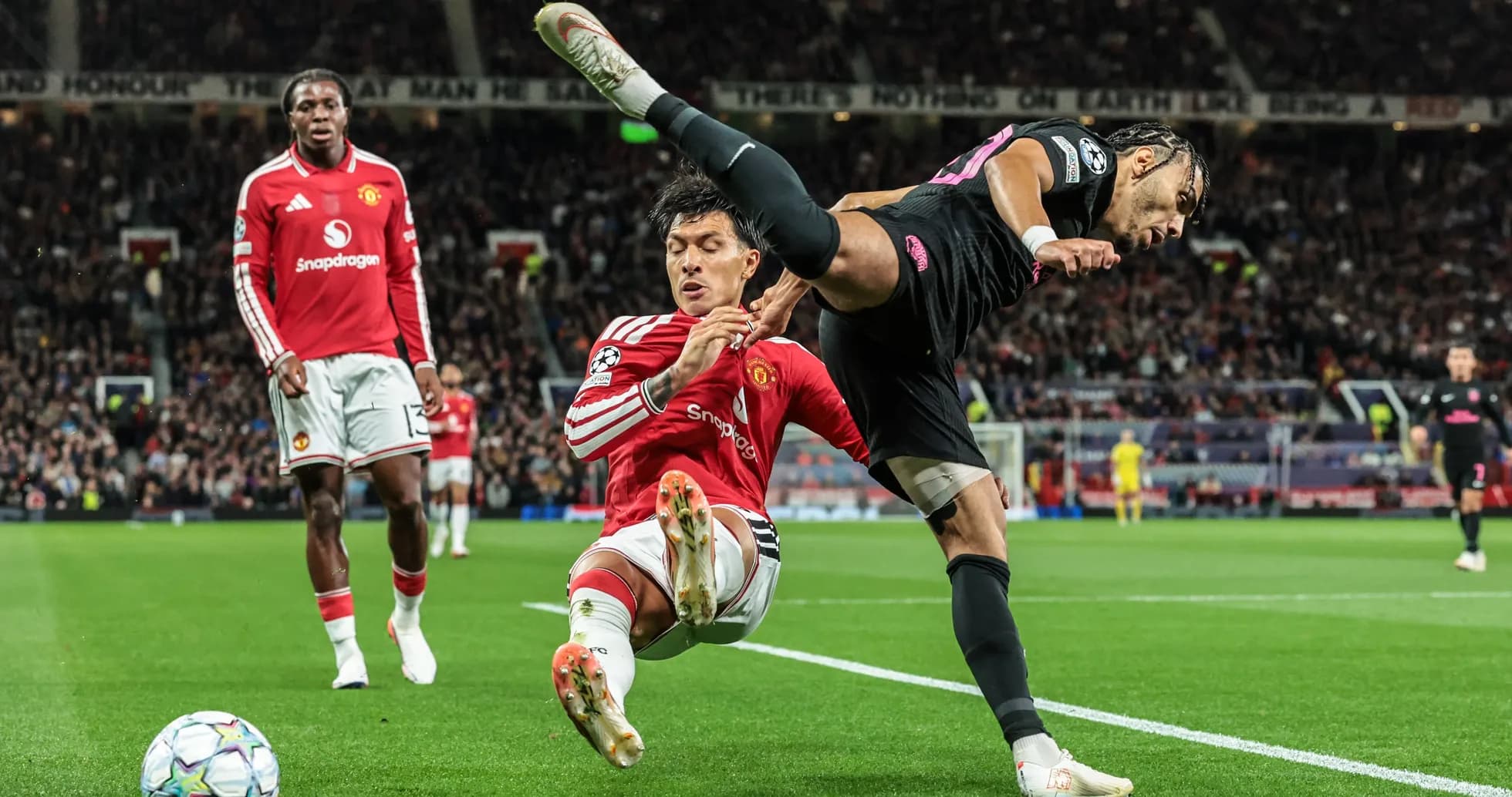 Player challenging for the ball during match action Player challenging for the ball during match action