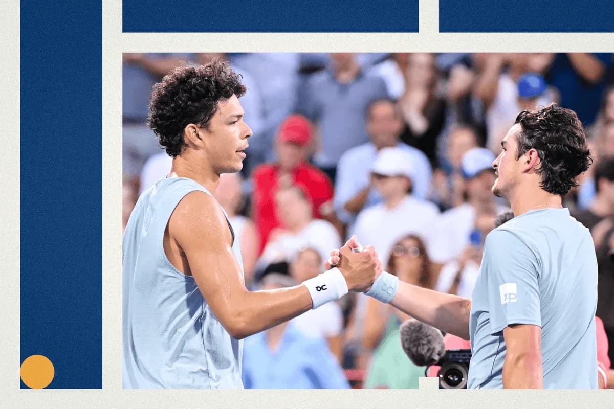 Tennis players shaking hands after match Tennis players shaking hands after match
