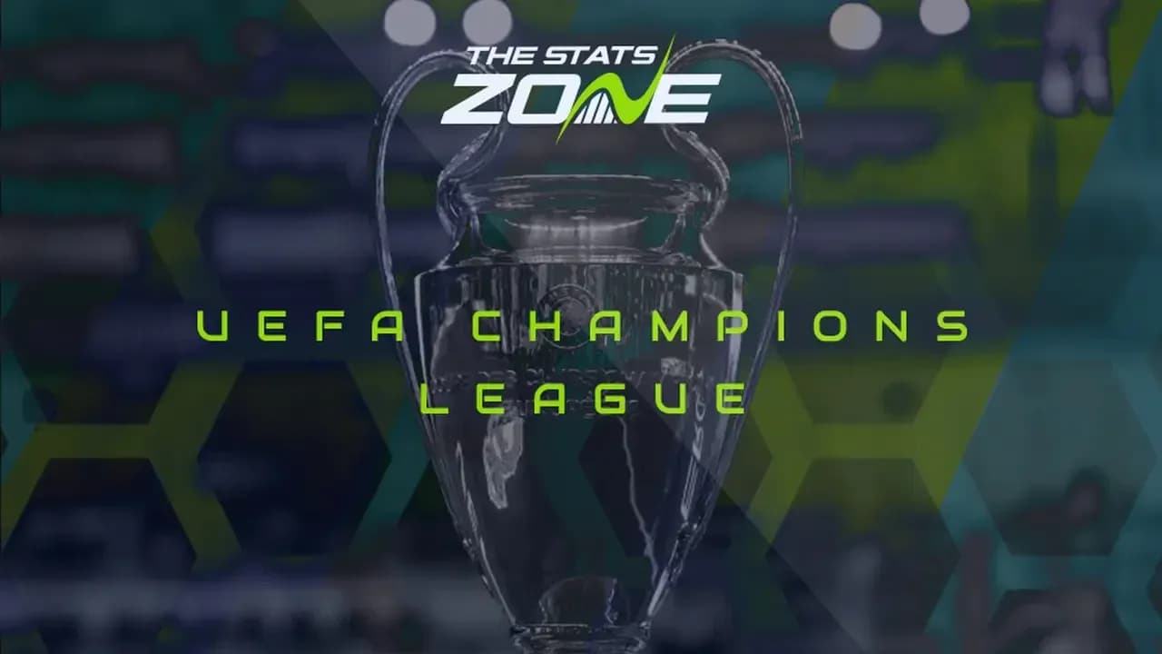 UEFA Champions League trophy on colorful background UEFA Champions League trophy on colorful background
