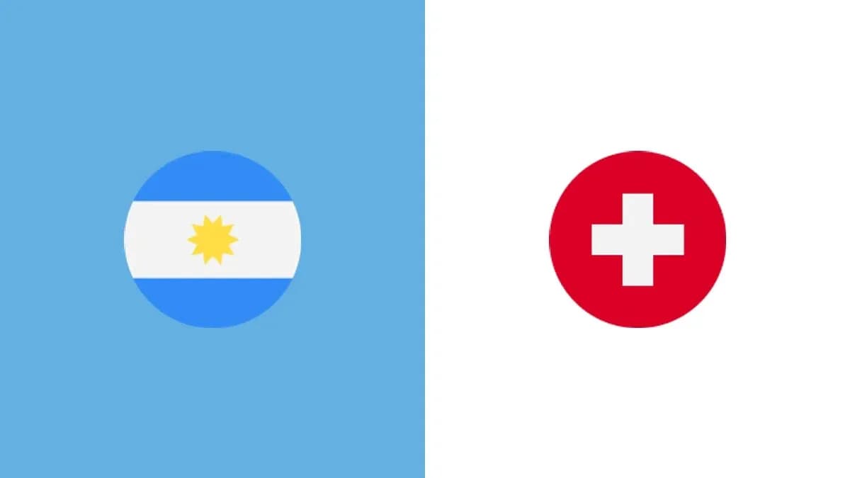 Flags of Argentina and Switzerland side by side Flags of Argentina and Switzerland side by side