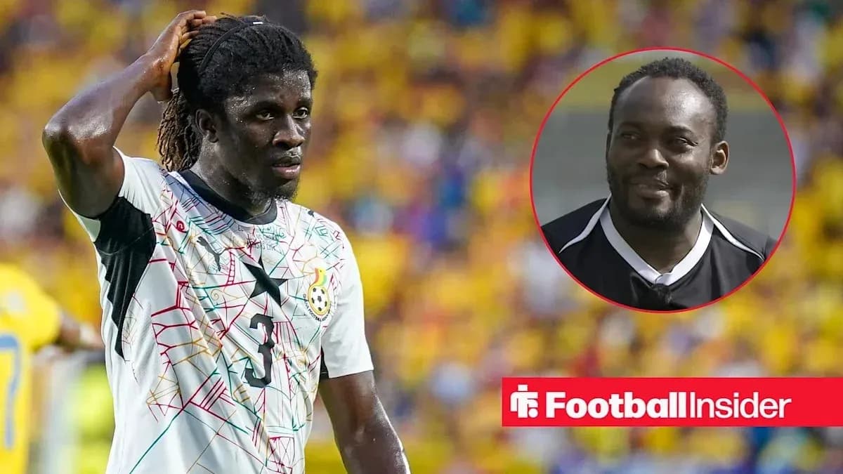 Ghana player with jersey number 3 during match Ghana player with jersey number 3 during match