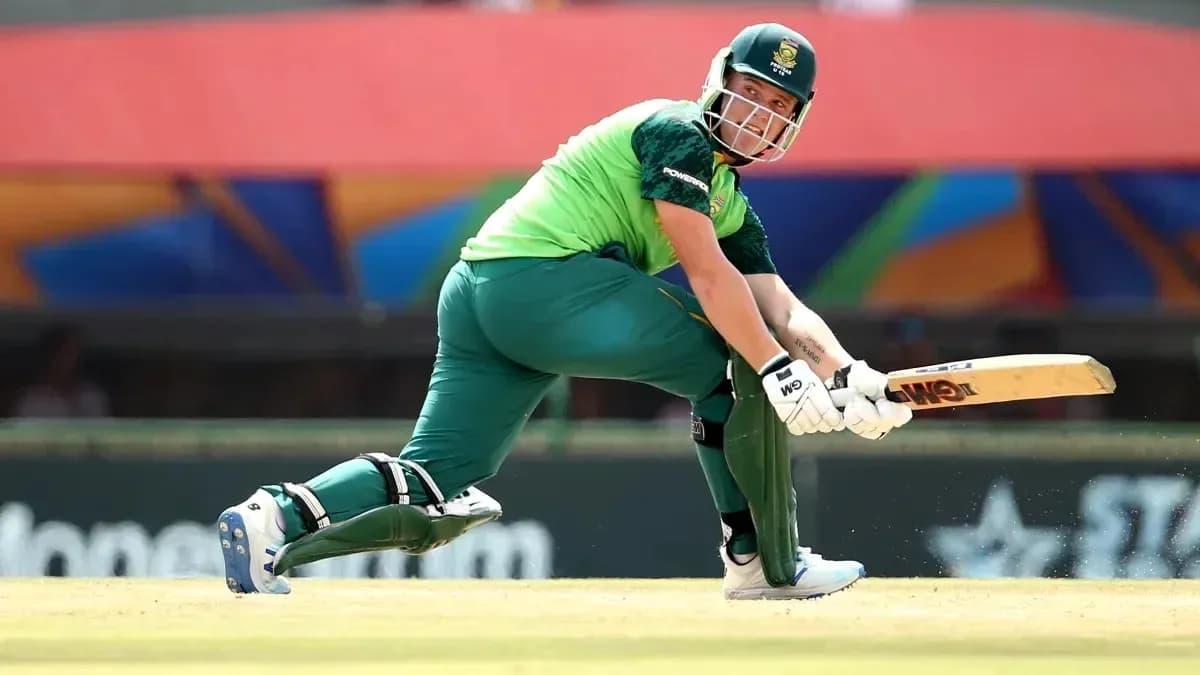 Batsman preparing to hit the ball during match Batsman preparing to hit the ball during match