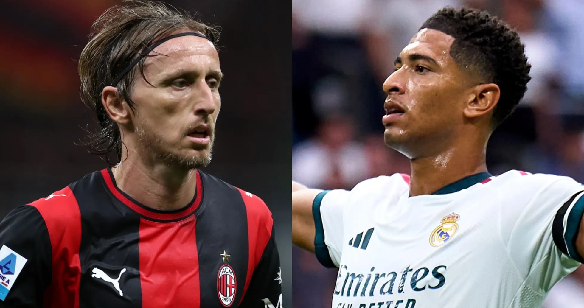 AC Milan and Real Madrid players during match AC Milan and Real Madrid players during match