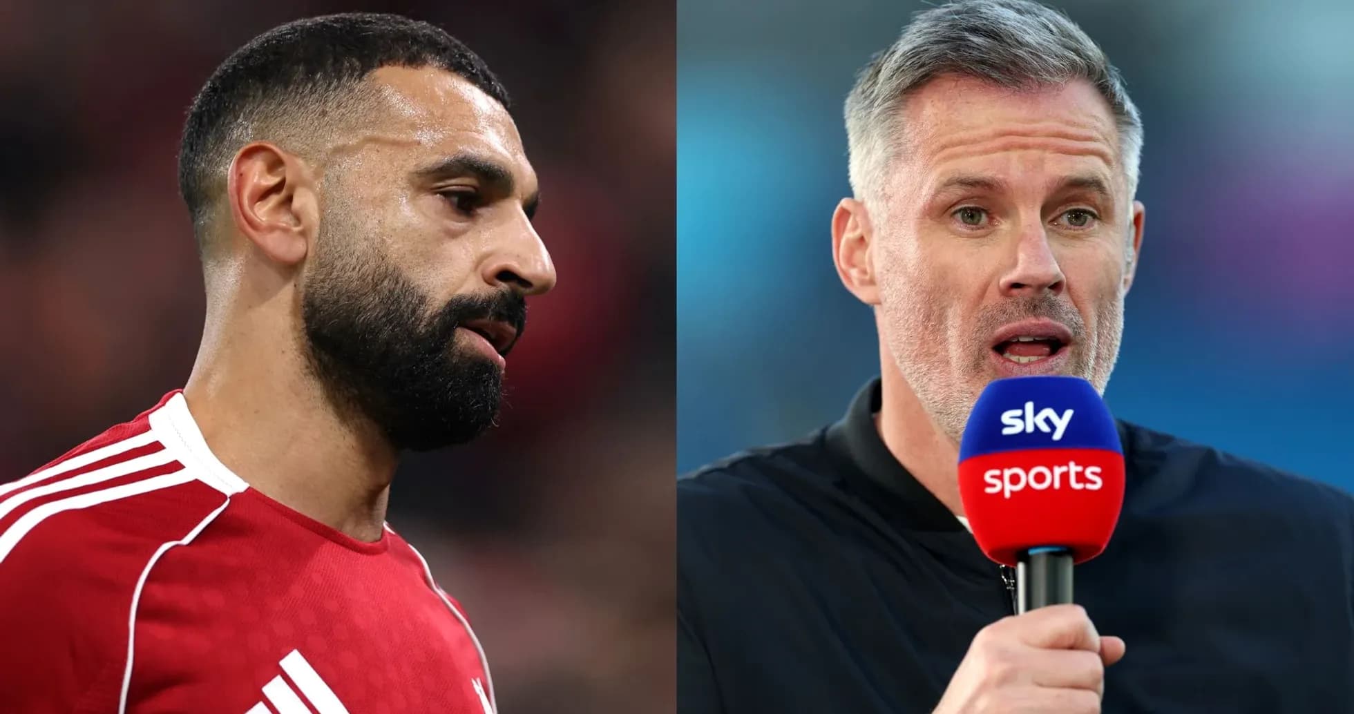 Mohamed Salah and Jamie Carragher in separate settings Mohamed Salah and Jamie Carragher in separate settings