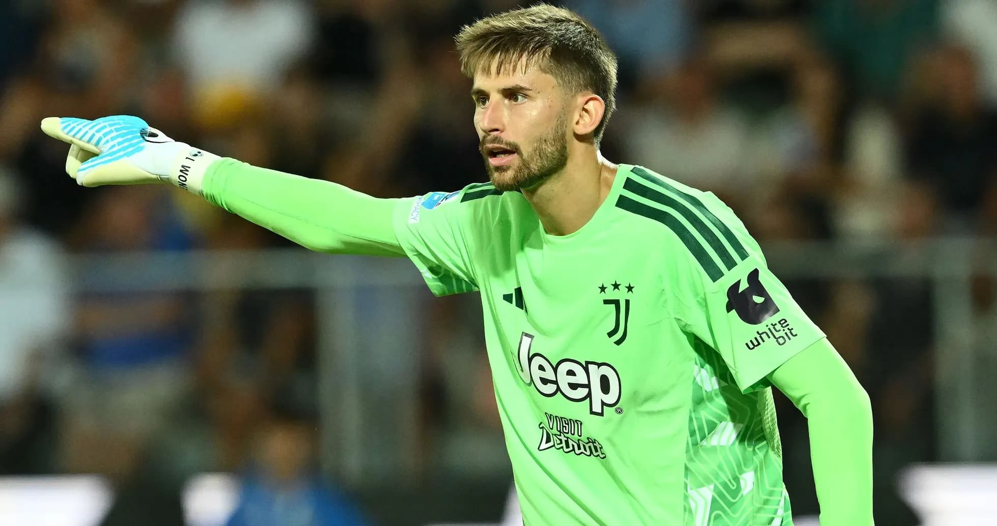 Juventus goalkeeper directing players during match Juventus goalkeeper directing players during match