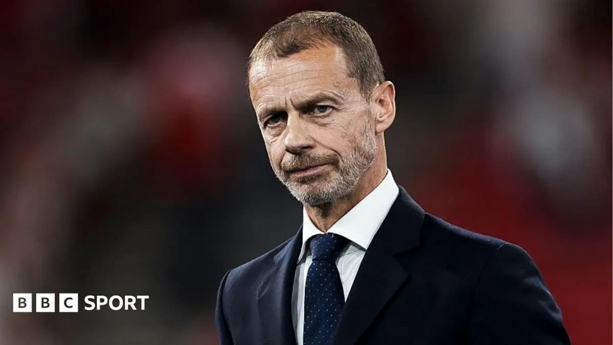 UEFA president at a sports event UEFA president at a sports event