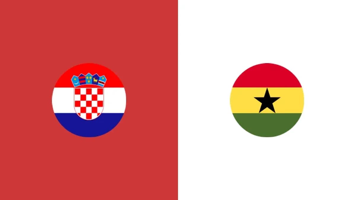 Flags of Croatia and Ghana side by side Flags of Croatia and Ghana side by side