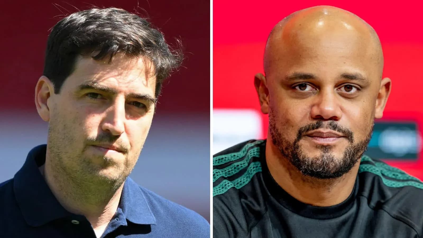 Two football coaches in separate portraits Two football coaches in separate portraits