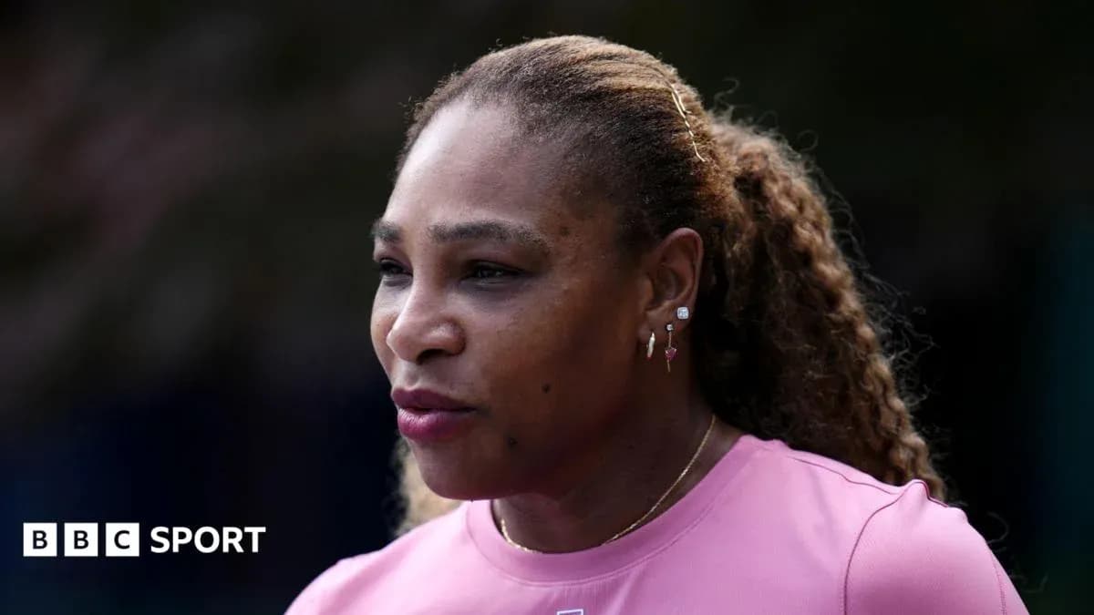 Tennis player speaking during an event Tennis player speaking during an event
