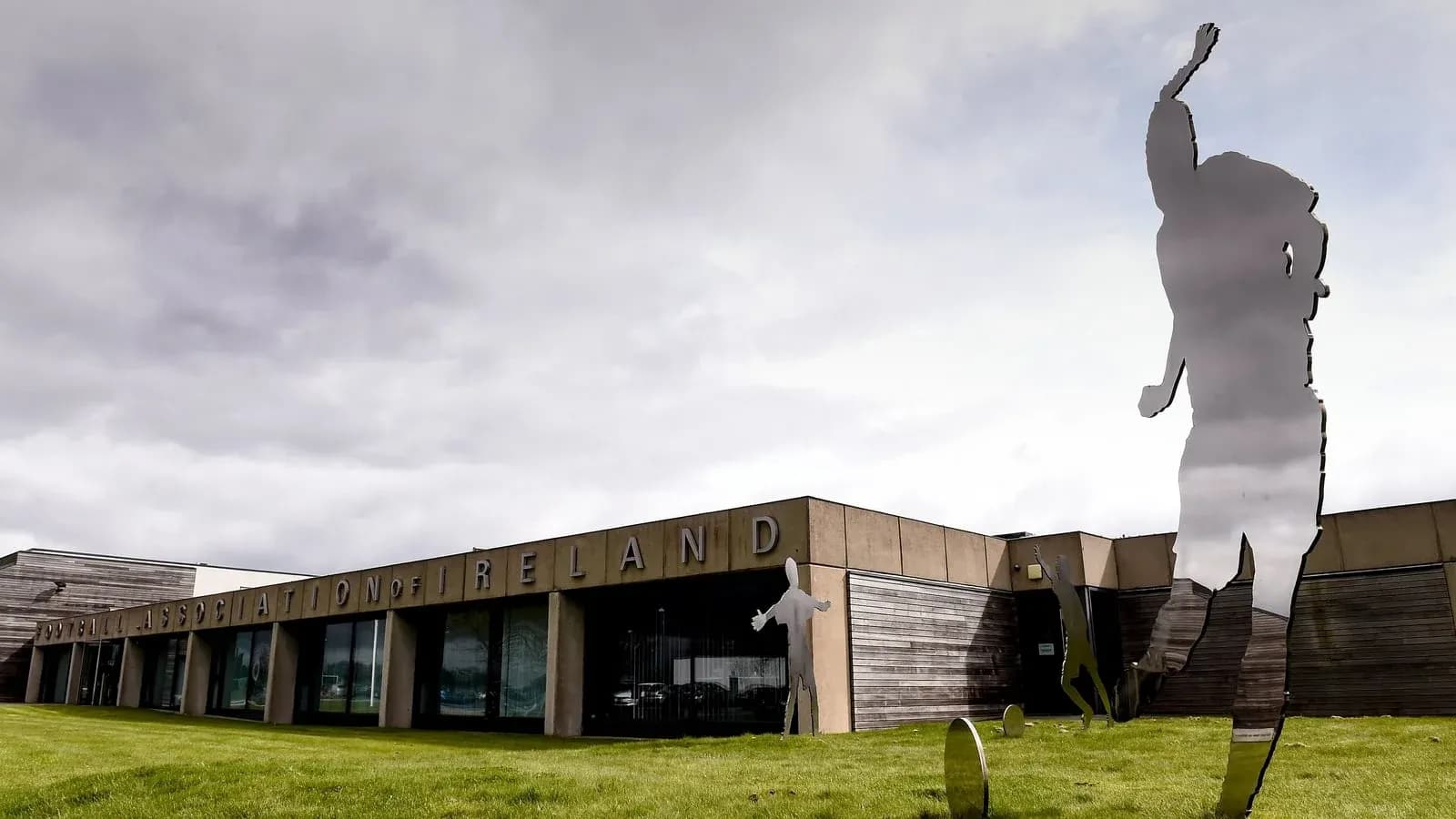 Football Association of Ireland building with sculptures Football Association of Ireland building with sculptures