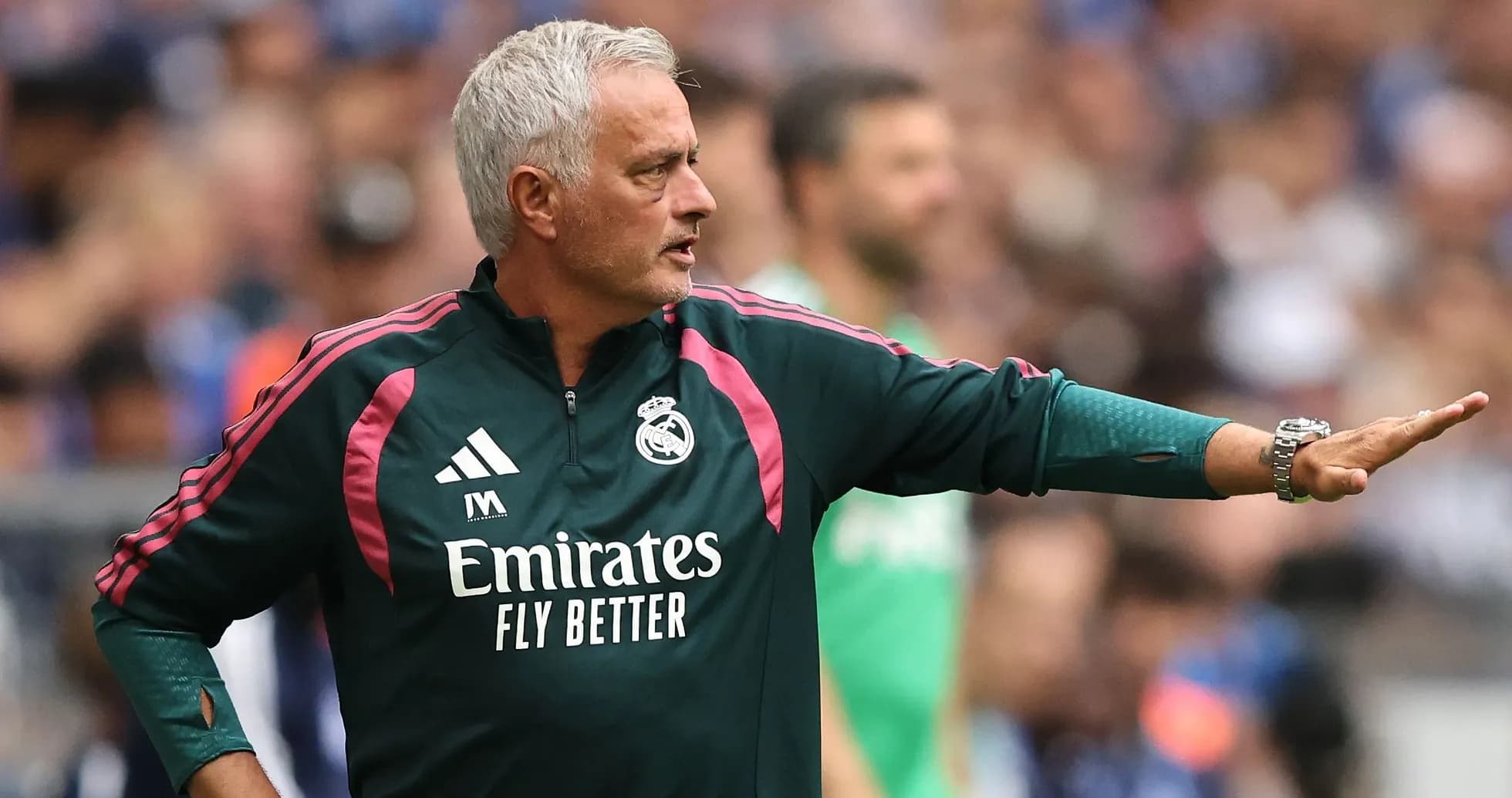 Mourinho directing players during a match Mourinho directing players during a match