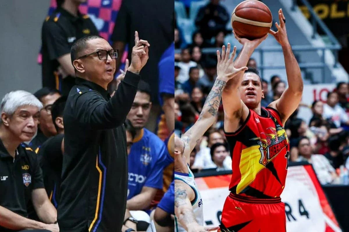 Coach signaling while player shoots basketball Coach signaling while player shoots basketball