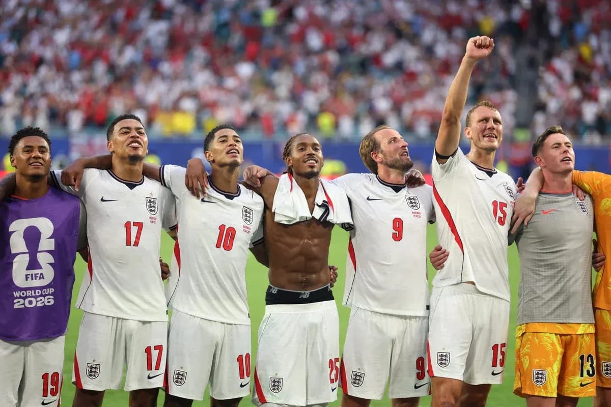 England players celebrating after a match England players celebrating after a match