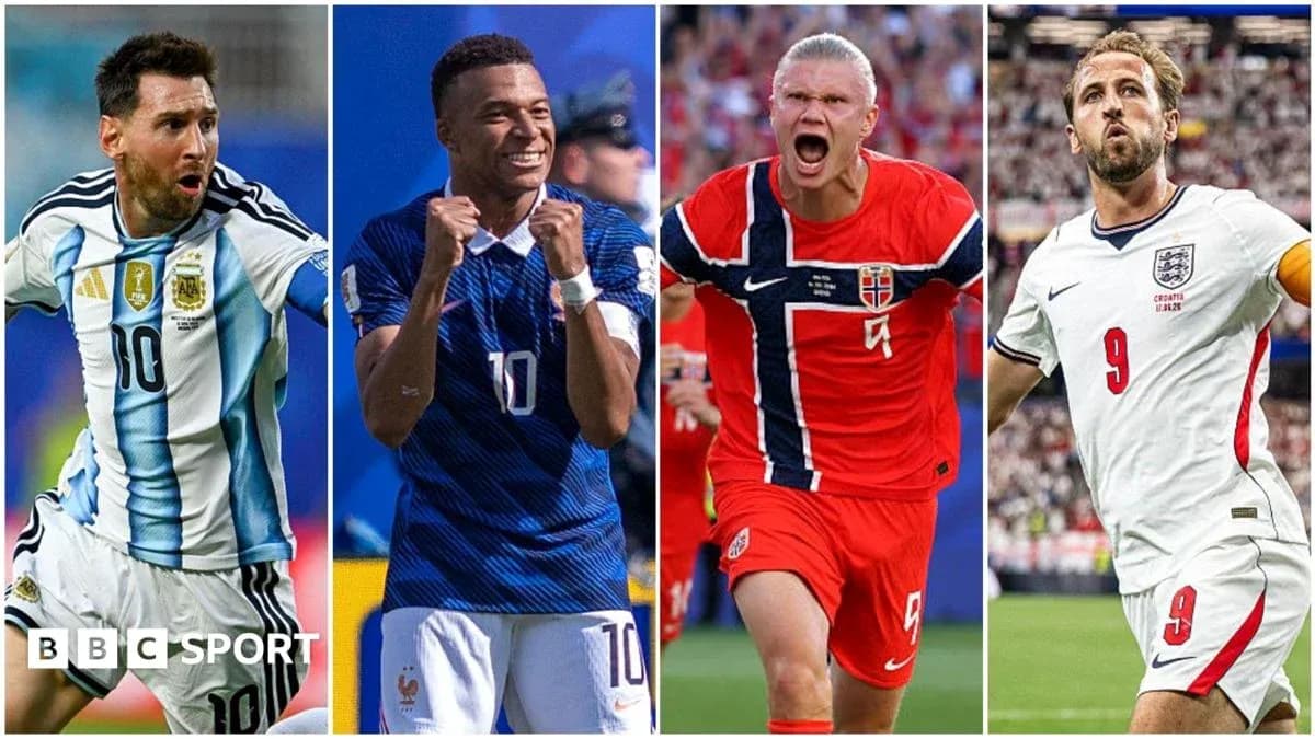 Four football players celebrating during matches Four football players celebrating during matches