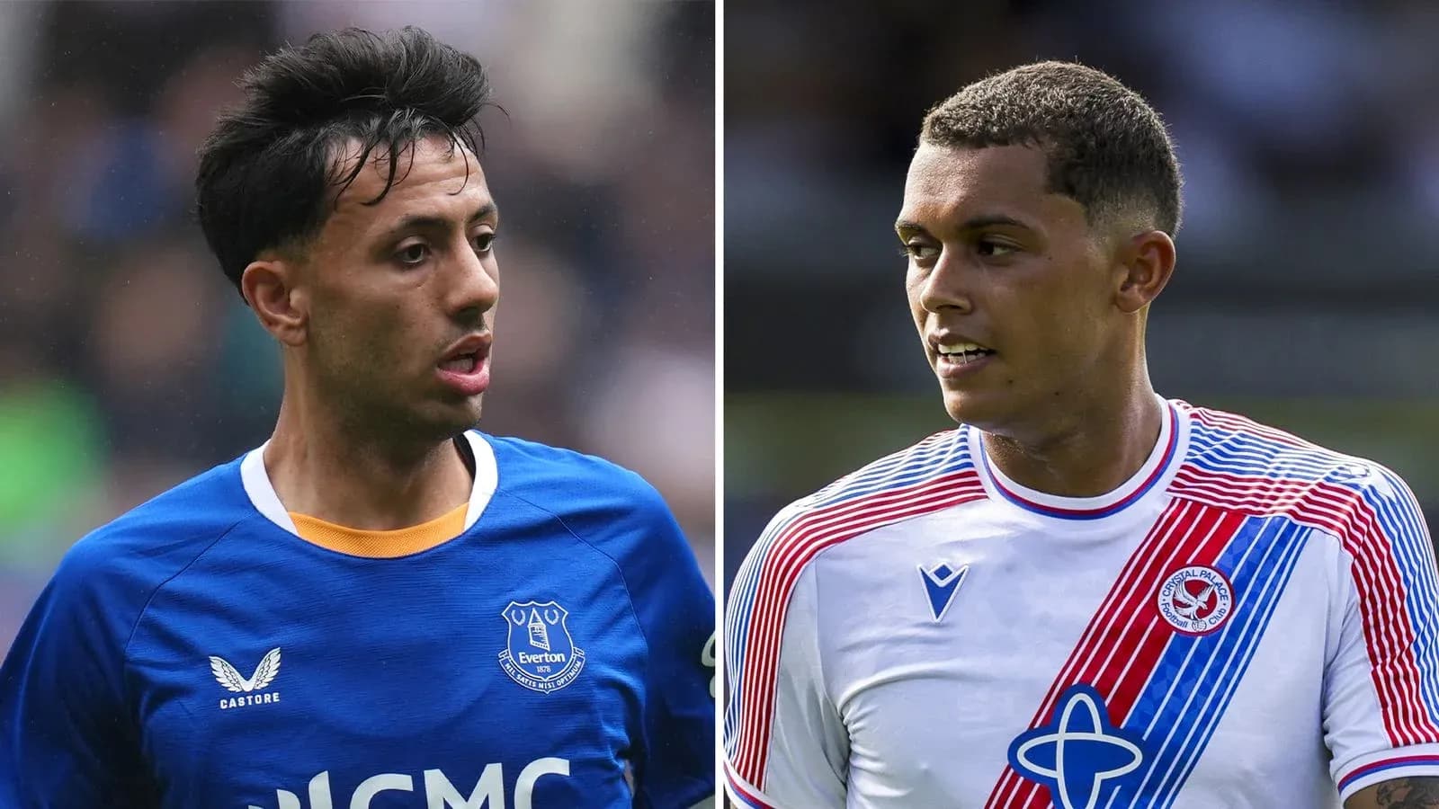 Everton and Crystal Palace players during match Everton and Crystal Palace players during match