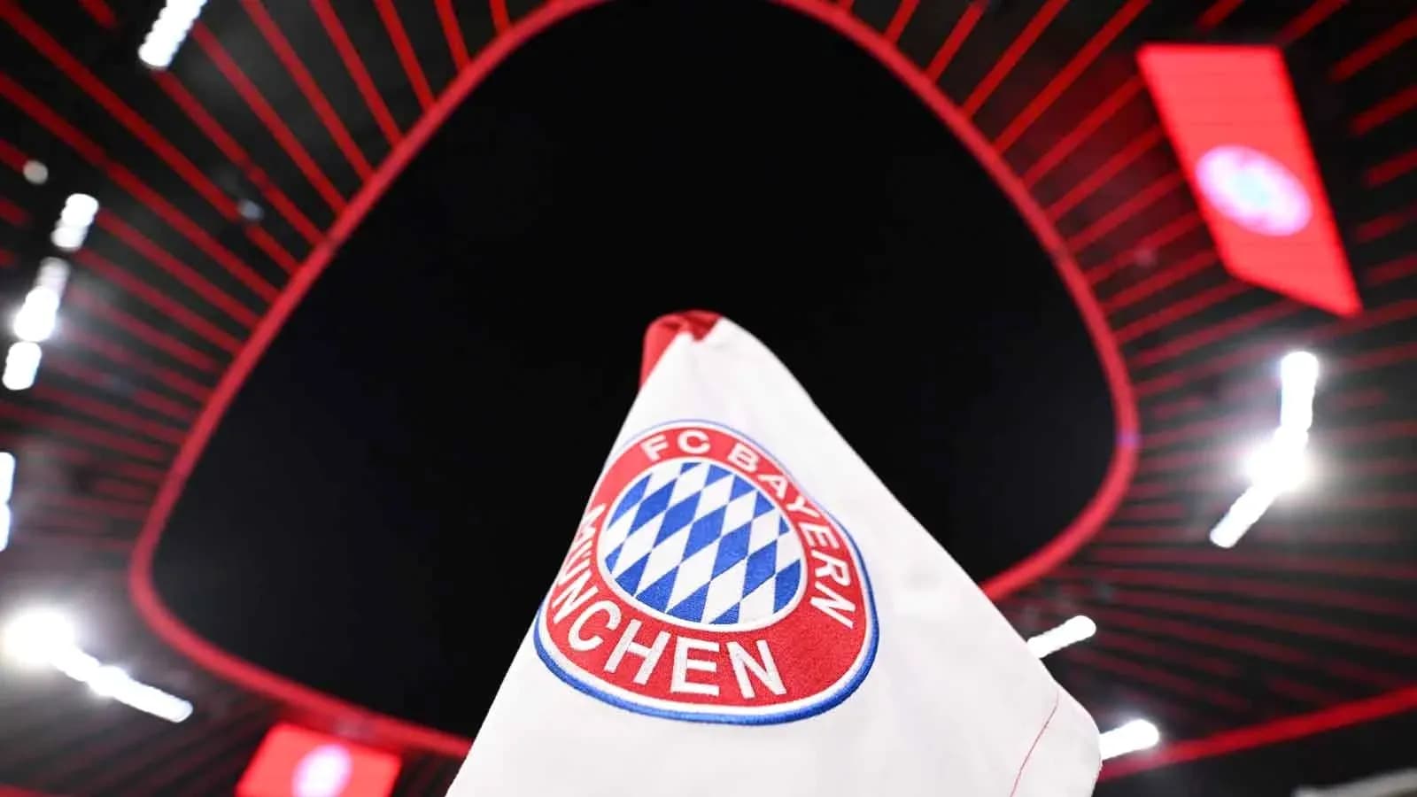 FC Bayern München flag inside stadium FC Bayern München flag inside stadium