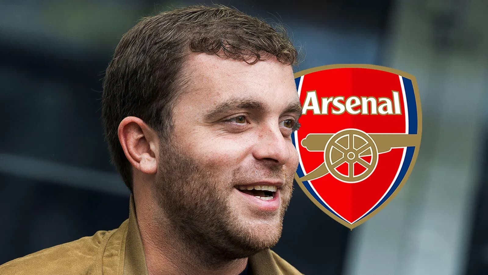 Shaxs Arsenal logosi bilan suhbatlashmoqda Shaxs Arsenal logosi bilan suhbatlashmoqda