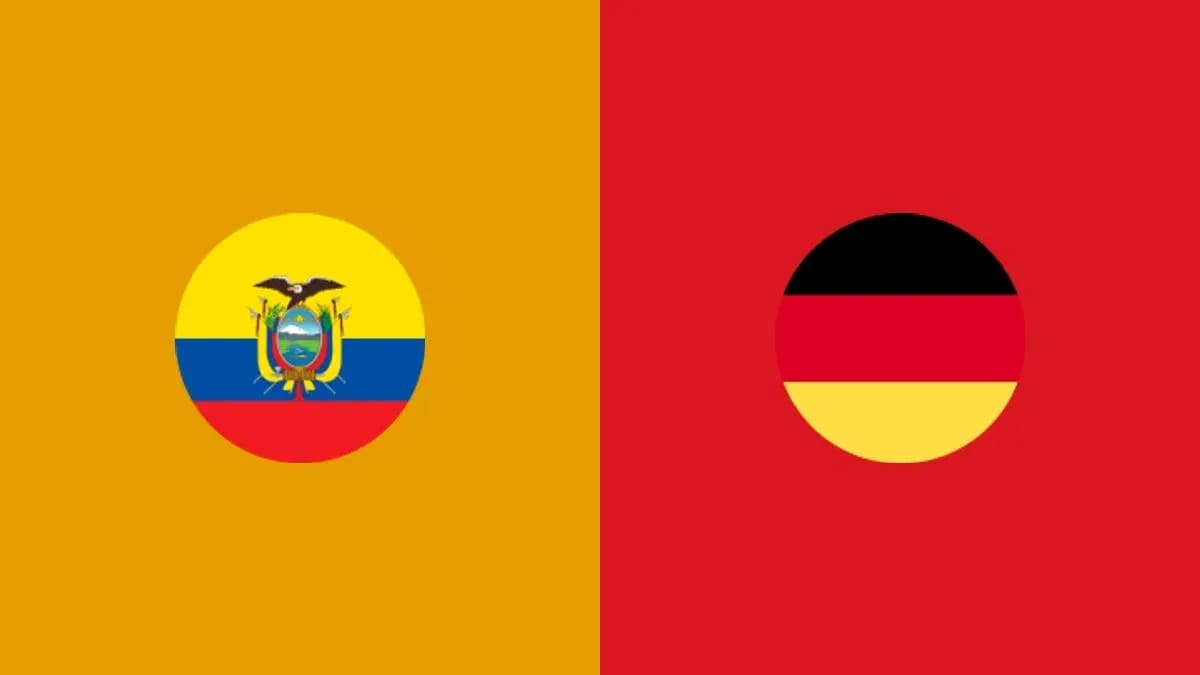 Ecuador and Germany flags side by side Ecuador and Germany flags side by side