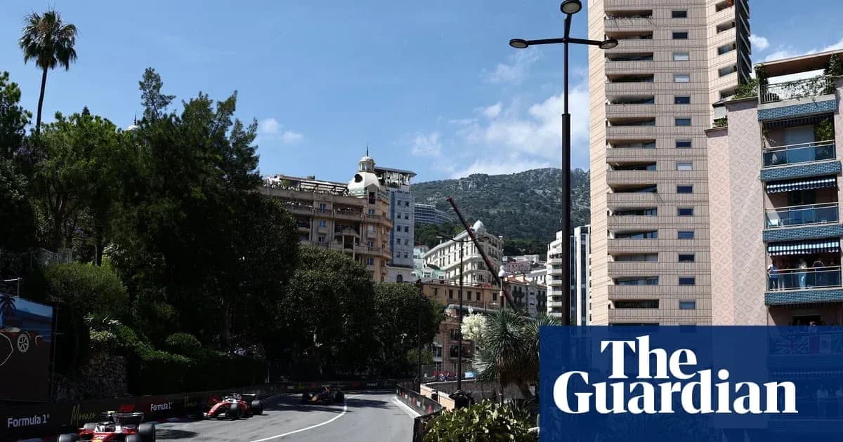 Formula 1 cars racing on Monaco street circuit Formula 1 cars racing on Monaco street circuit