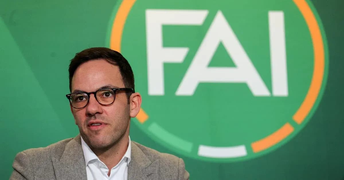 Spokesperson at FAI press conference backdrop Spokesperson at FAI press conference backdrop