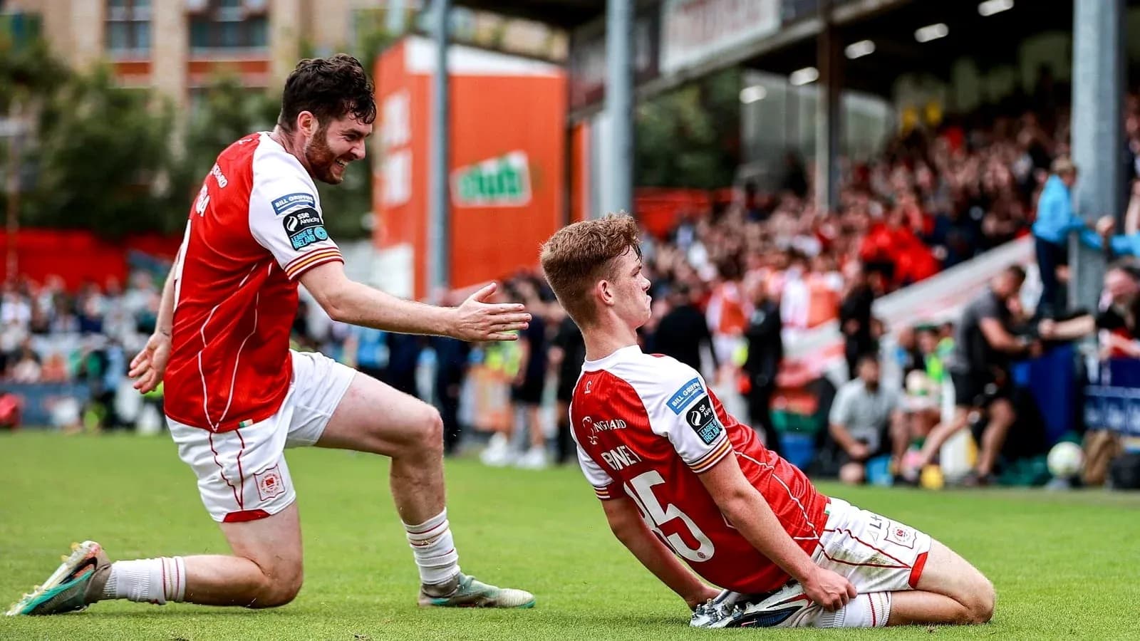 Player celebrating after scoring a goal on field Player celebrating after scoring a goal on field