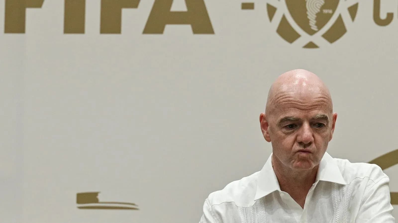 FIFA president speaking at press conference FIFA president speaking at press conference
